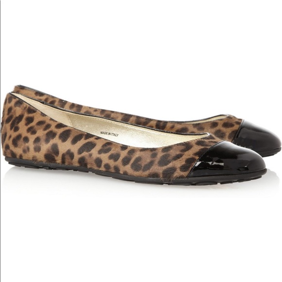 JIMMY CHOO Leopard pony patent-leather ballet flat - Picture 10 of 11